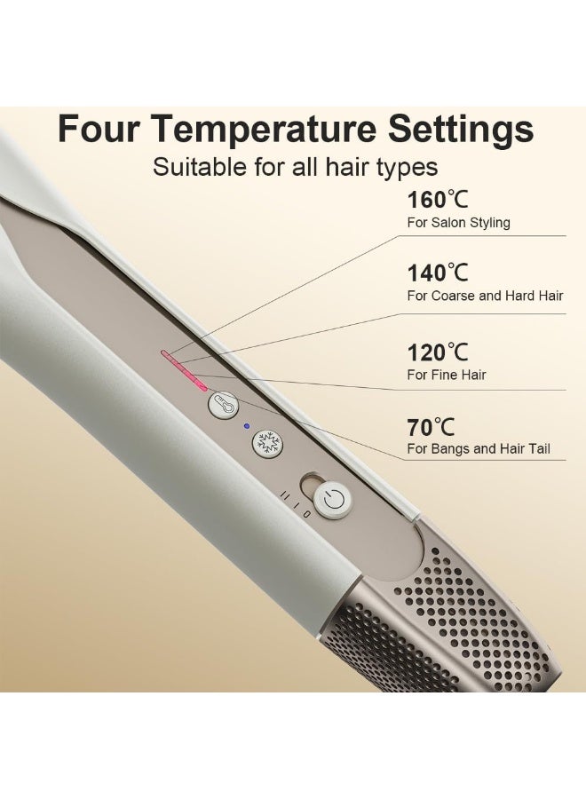Airbot Hyperstrait 3in1 Hair Straightener, Dryer & Brush, 100 Million Plasma Care Comb & Dry & Straighten, For Beautiful Soft Hair, Fast Heating & 4 Temp Settings, Smart Power Off - Image 4